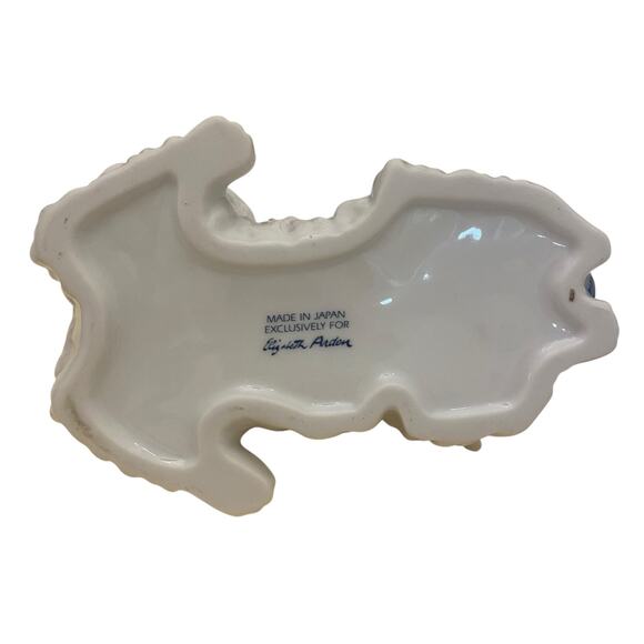 Vtg ELIZABETH ARDEN Floral Kitten Scented Candle Double Wick Two Piece Porcelain - Picture 13 of 16